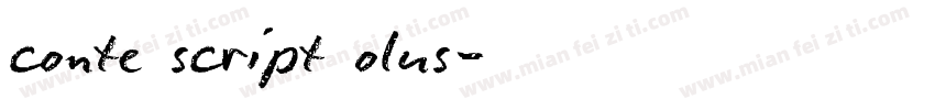conte script olus字体转换